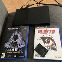 ps 2 e controller e giochi memorcard