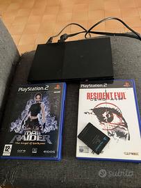 ps 2 e controller e giochi memorcard