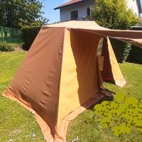 tenda a casetta con veranda
