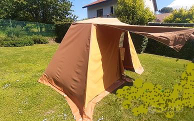 tenda a casetta con veranda
