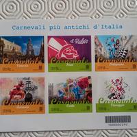 francobolli foglietto 2023 carnevali d'Italia