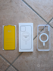 Cover MagSafe + Vetro protettivo iPhone 14 Pro Max