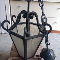 lampada da esterno vintage in ferro battuto