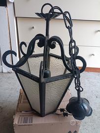 lampada da esterno vintage in ferro battuto