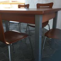 Tavolo color ciliegio e 6 sedie Calligaris 