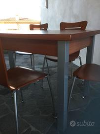 Tavolo color ciliegio e 6 sedie Calligaris 