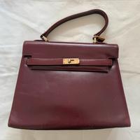 Borsa vera pelle Vintage tipo Kelly