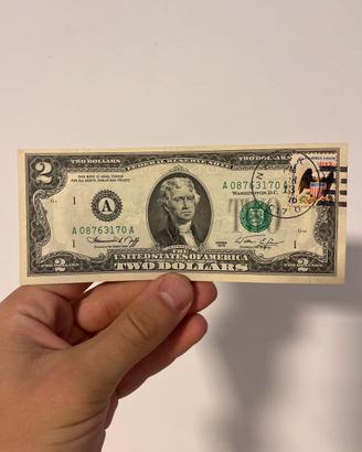Banconota due dollari americana