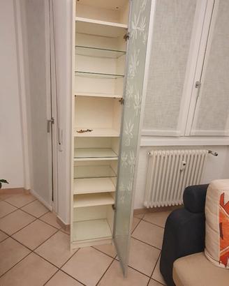 2 mobili libreria un'anta con vetrina