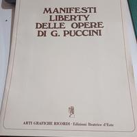 4 manifesti liberty delle opere di puccini