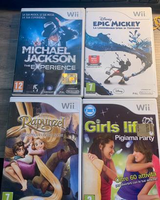Lotto giochi WII con Rapunzel, Topolino