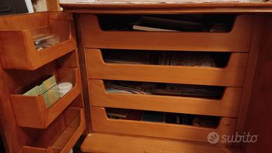 mobile in legno da sarta artigianale vero legno