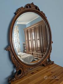 Grande specchio ovale Barocco- Decori rimovibili