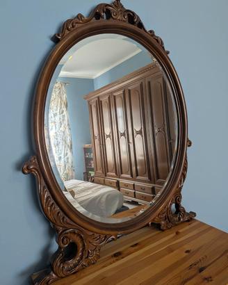 Grande specchio ovale Barocco- Decori rimovibili