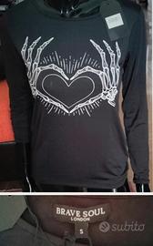T-shirt  maniche lunghe Halloween scheletro& cuore
