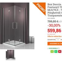 Box Doccia Cristallo 70x80 Nuovo