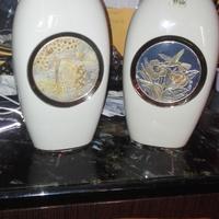 COPPIA VARI PORTA FIORNI IN ORO  24 KT