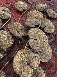 Pannello foglie metallo