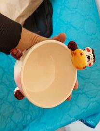 tazza per il latte in porcellana colorata in mucca