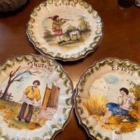 Piatti ceramica Bassano d’epoca stagioni
