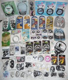 60 cuffie auricolari cuffiette stock