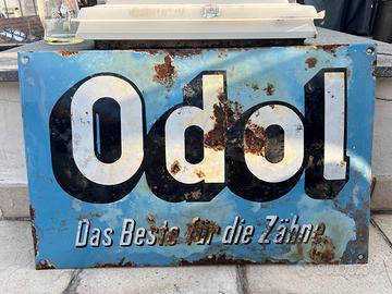 Insegna smaltata vintage ODOL anni ’20-’30 – grand