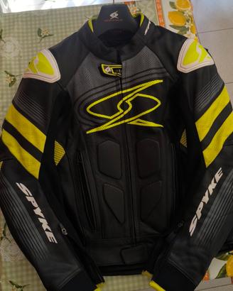 Giubbotto per moto uomo in pelle Spyke