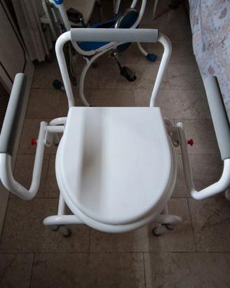 Sedia con water e braccioli