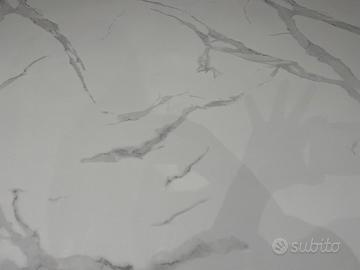 tavolo in vetro effetto marmo 160x90