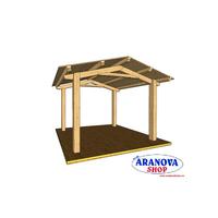 GAZEBO LUVE IN LEGNO LAMELLARE IN KIT DI MONTAGGIO