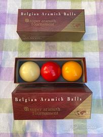 Tris palle da bigliardo - Belgian Aramith Balls