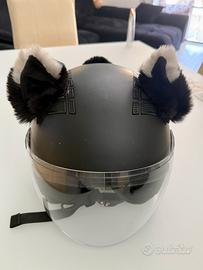 🐱 Casco unisex nero personalizzato gatto