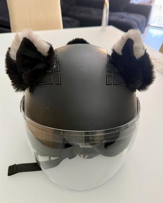 🐱 Casco unisex nero personalizzato gatto