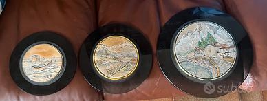 Bassorilievi argento su base vetro