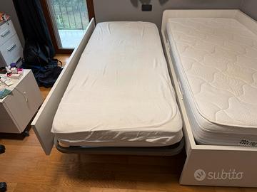 Letto singolo con secondo letto estraibile
