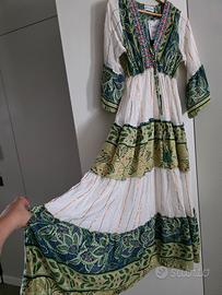 Abito lungo Moda D'Amare sfumature verde