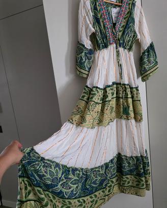 Abito lungo Moda D'Amare sfumature verde