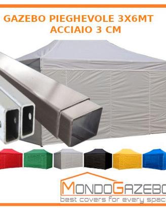 Gazebo pieghevole 3x6 con laterali