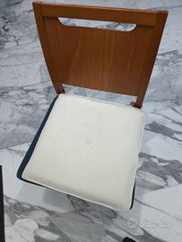 4 sedie Calligaris legno e stoffa perfette 