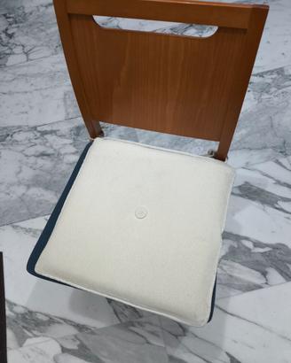 4 sedie Calligaris legno e stoffa perfette 