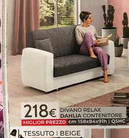 Divano contenitore Dahlia 2 posti