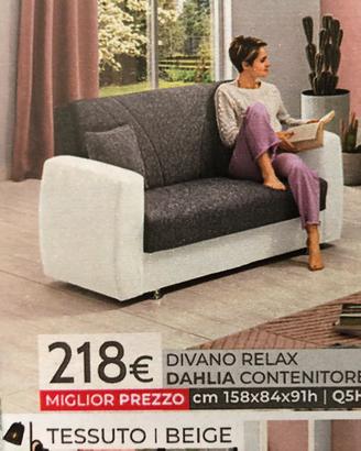Divano contenitore Dahlia 2 posti