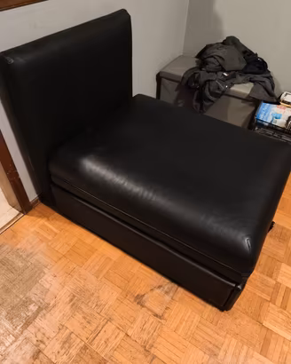 poltrona pouff letto singolo a doghe