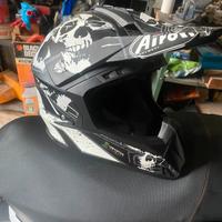 Casco moto cross/enduro airoh bianco e nero