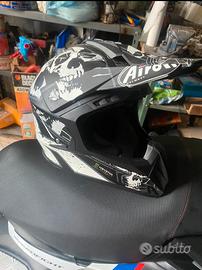 Casco moto cross/enduro airoh bianco e nero