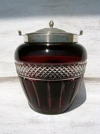 Vaso cristallo e argento