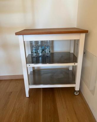 Carrello cucina IKEA STENSTORP bianco e rovere 