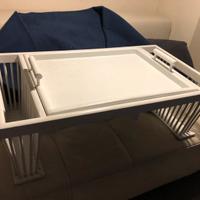 Vassoio da letto con portariviste e altro