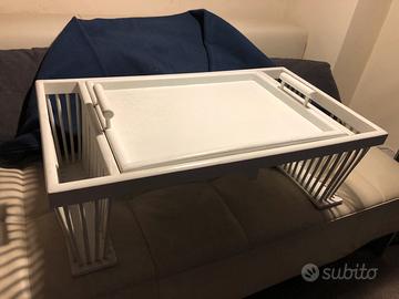 Vassoio da letto con portariviste e altro