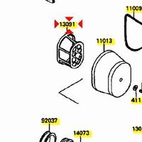 Supporto filtro aria Kawasaki KLR 650 130911473